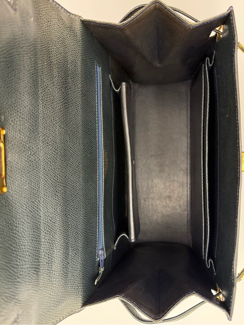 🐢MORABITO COUSU MAIN 1905 PARIS • SCALA 29 Bag in Dark Blue • Made in FRANCE - Picture 16 of 16